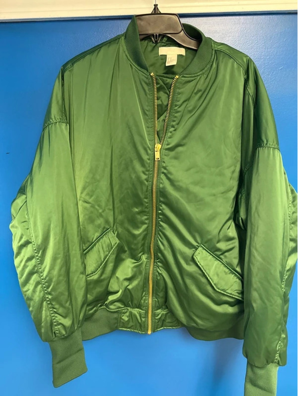 H and M Green Bomber Jacket